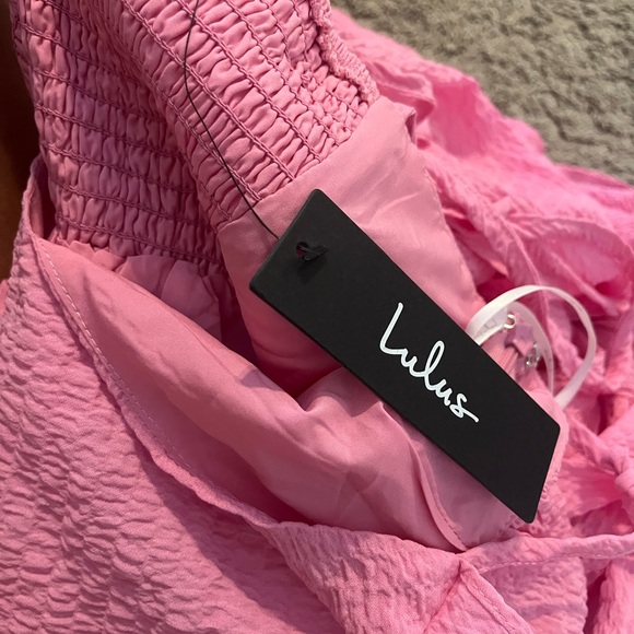 Lulus Cute and Sweet Pink Tie-Back Mini Skater Dress - Picture 4 of 9